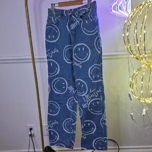 H&M Smiley Face Blue Jeans